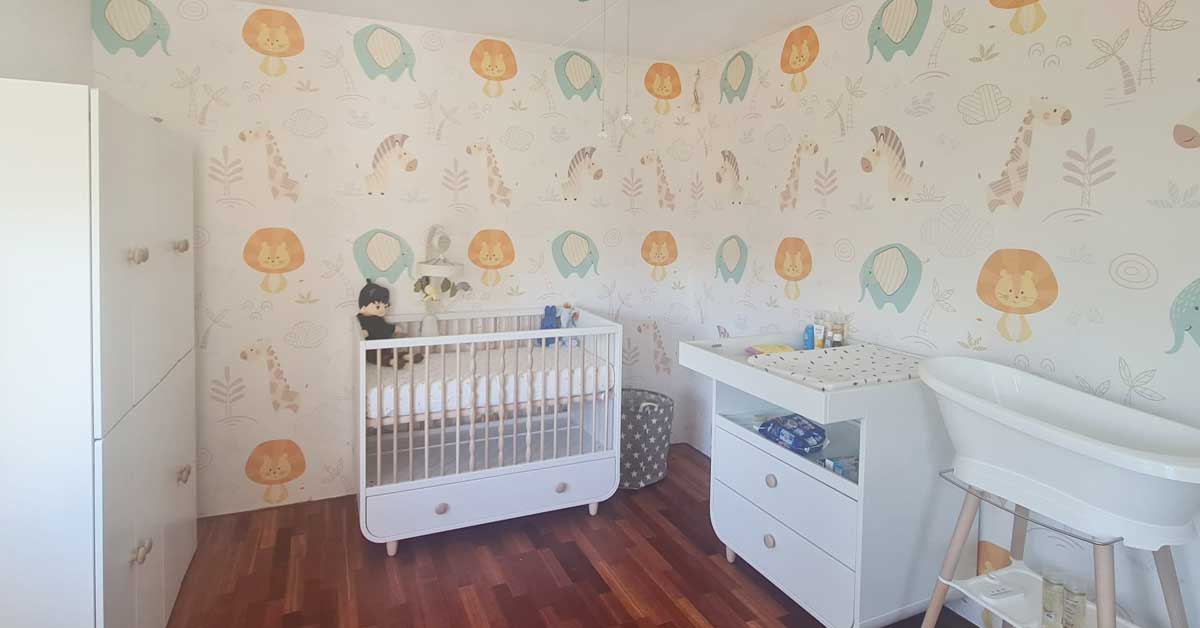 Behang met patronen voor baby’s