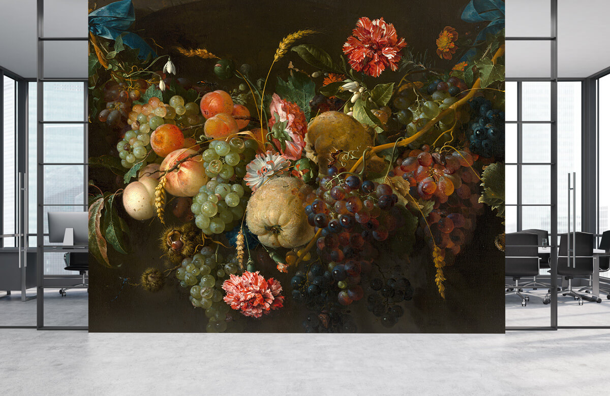Rijksmuseum - Guirlande van vruchten met enkele bloemen - Woonkamer 3