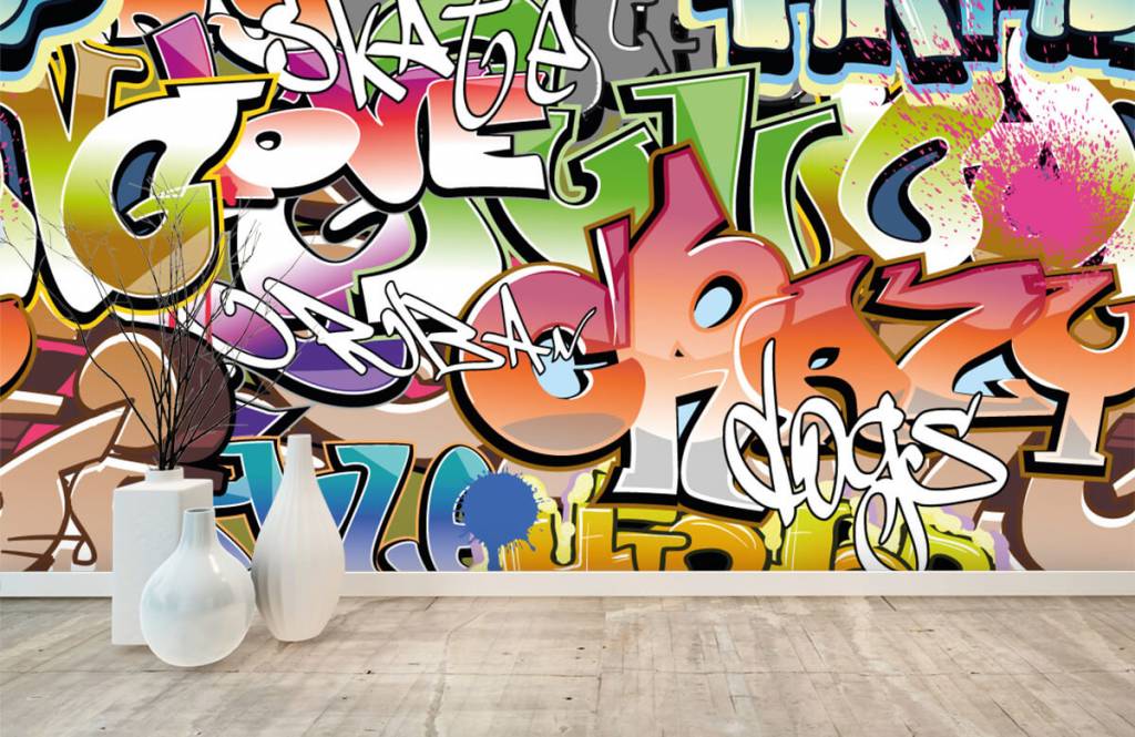 Illustraties - Crazy graffiti - Tienerkamer 8