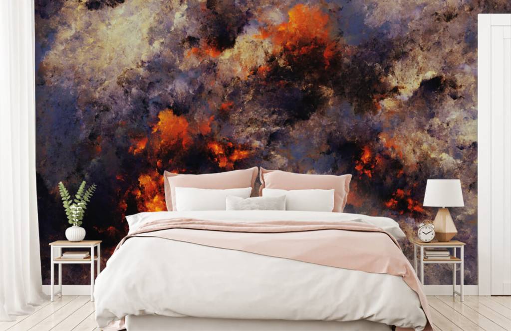 Abstract behang - Donkere abstracte rookwolken - Magazijn 2