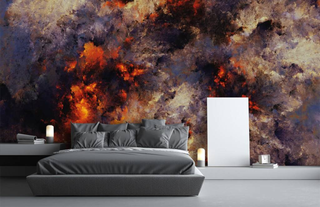 Abstract behang - Donkere abstracte rookwolken - Magazijn 3