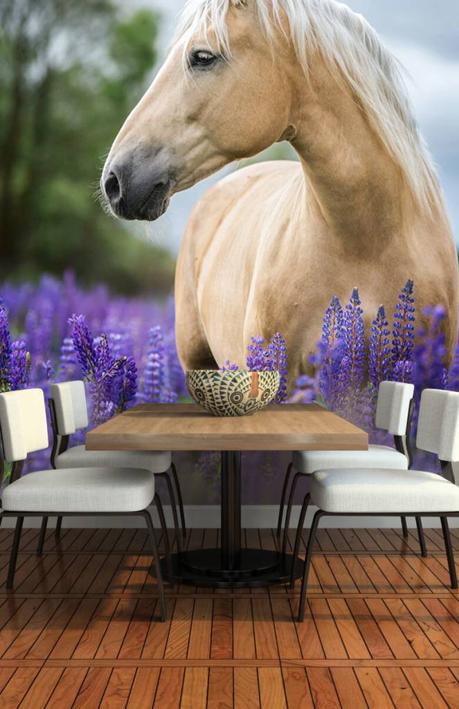 Paarden - Paard tussen de lavendel - Kinderkamer 2
