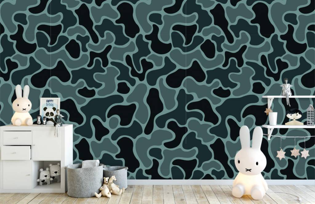 Overige - Groen grijze camouflage  - Kinderkamer 6