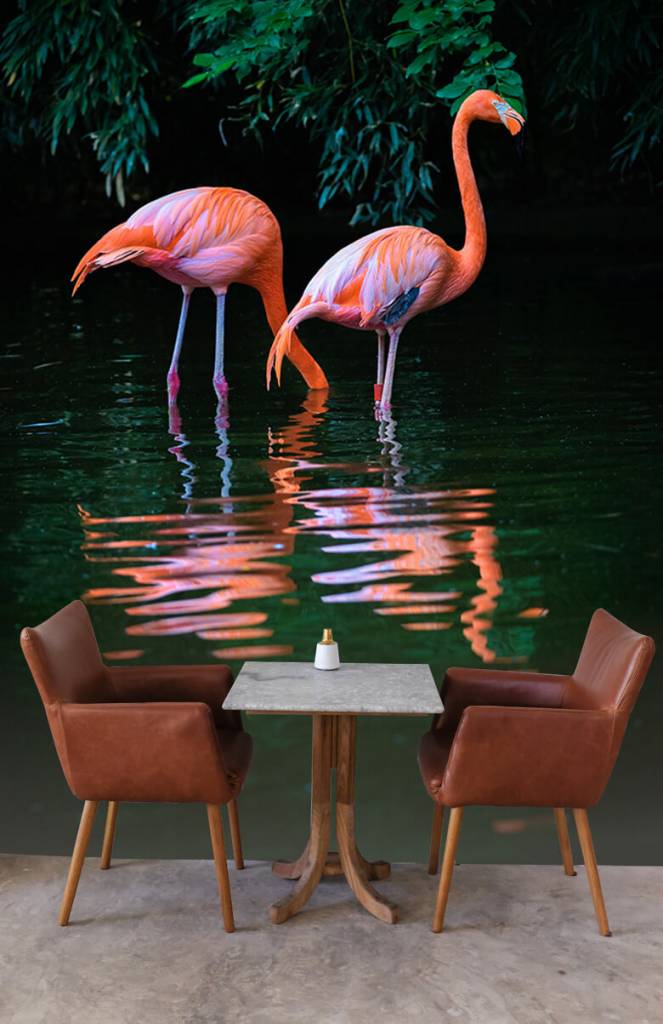 Overige - Twee Caribische flamingos - Slaapkamer 3