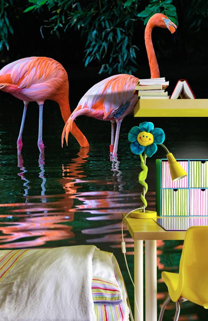 Overige - Twee Caribische flamingos - Slaapkamer 5