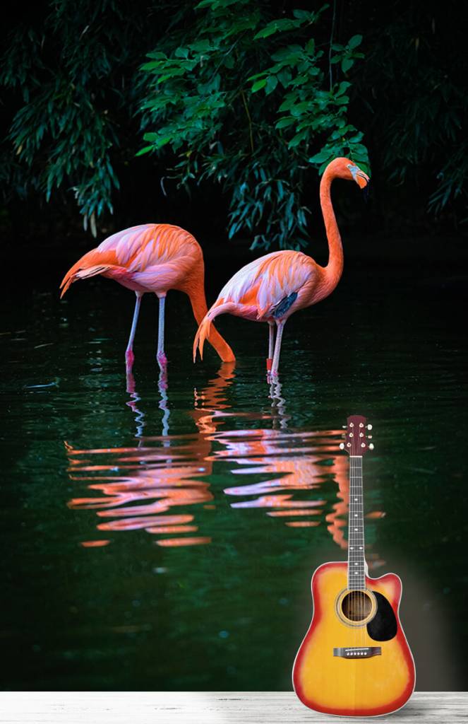 Overige - Twee Caribische flamingos - Slaapkamer 8