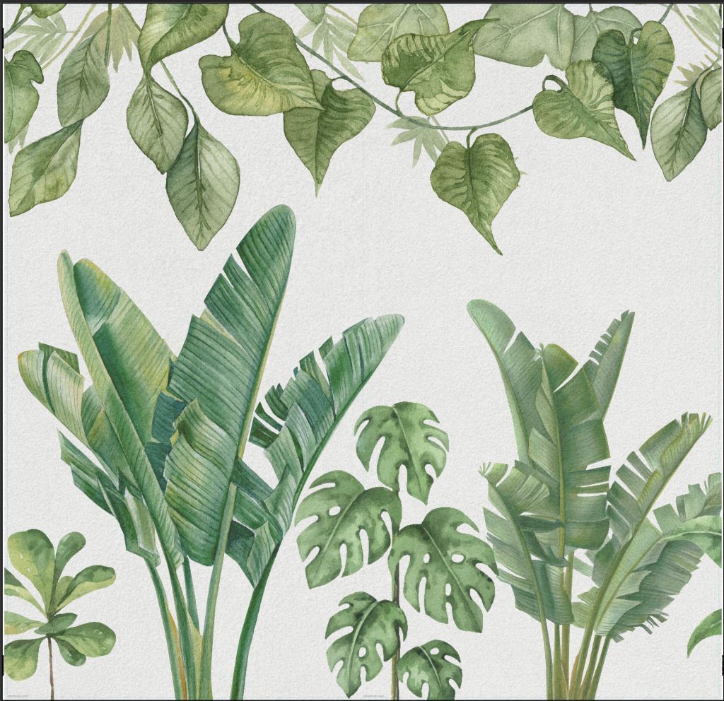 Tropische jungle planten - Outlet - 280 x 272 cm