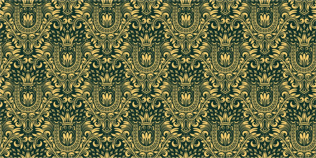 Groen barok patroon