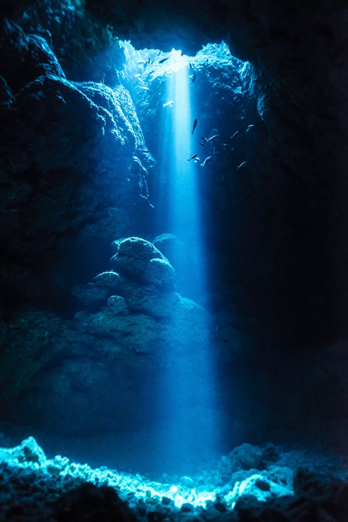 Licht in een grot