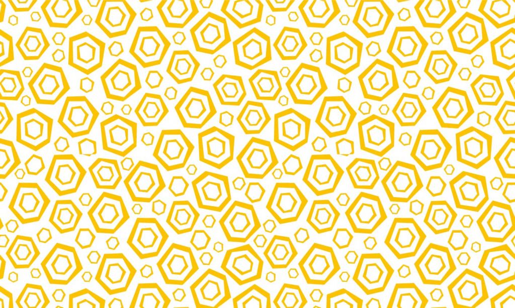 Hexagon patroon, wit