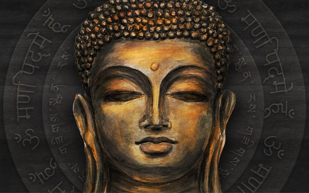 Geschilderde Buddha