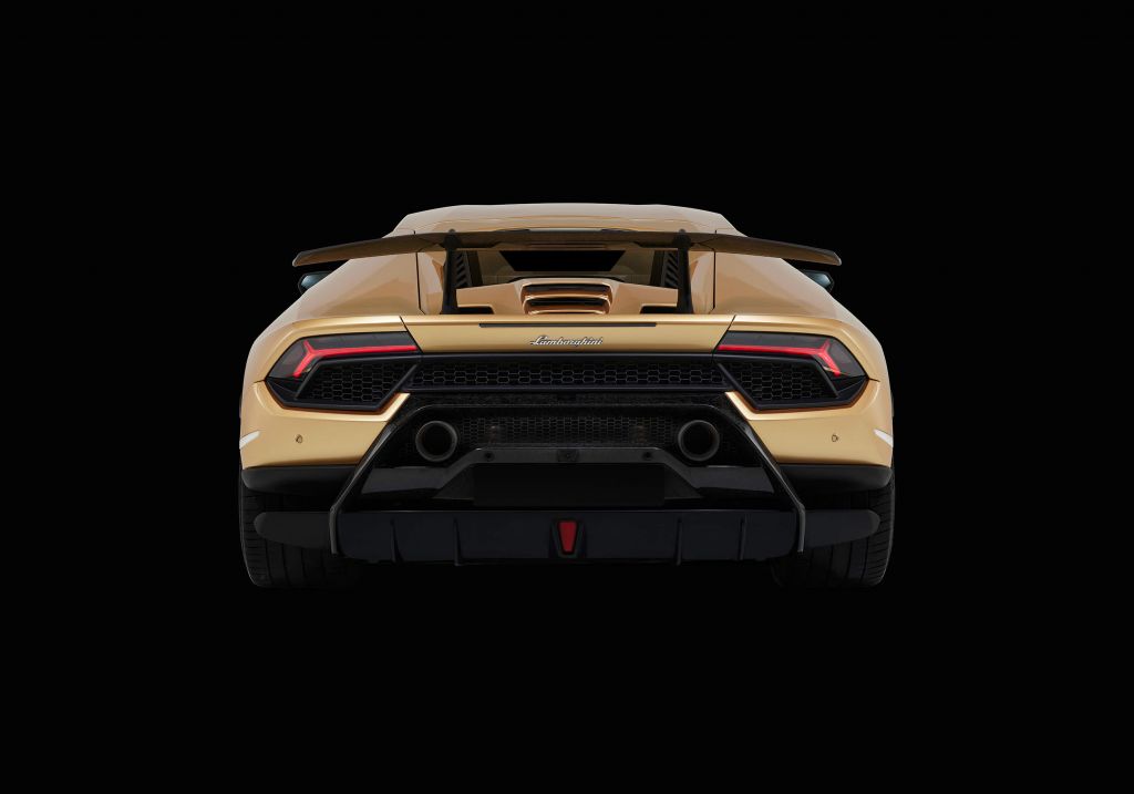 Lamborghini Huracán - Achterkant, zwart