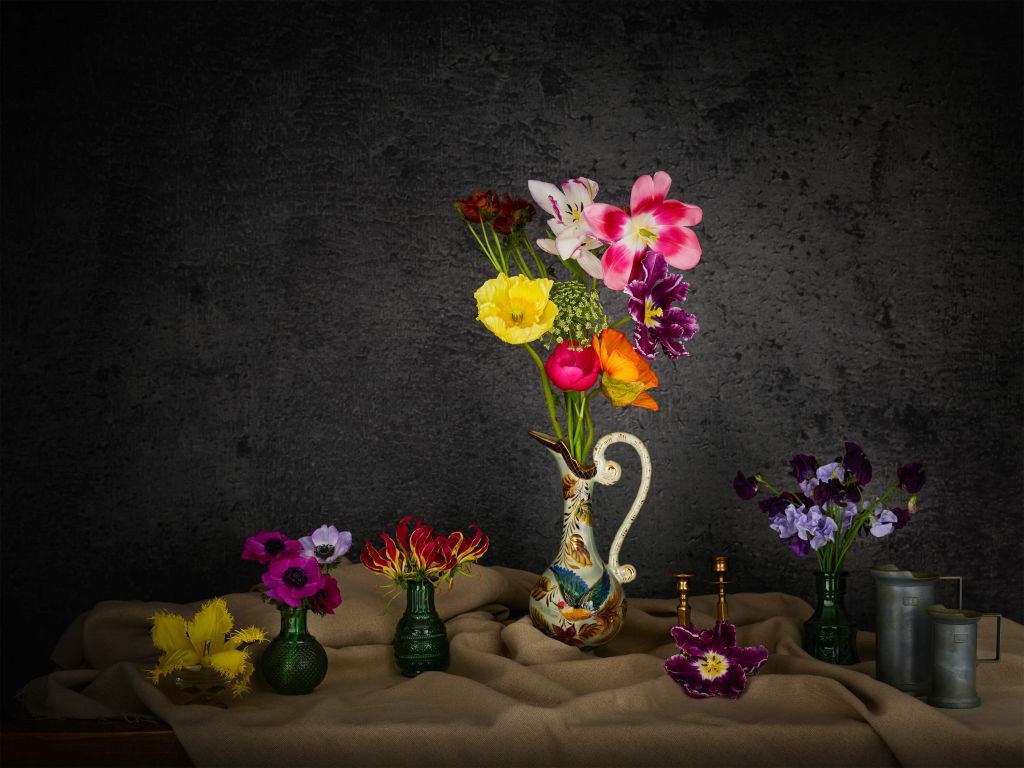 Bloemen in vazen