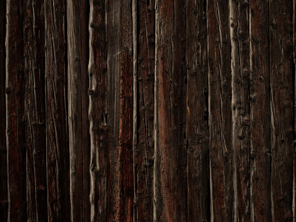 Ruw hout met spijkers