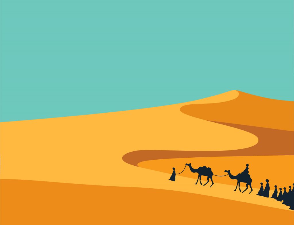 Mensen in de woestijn