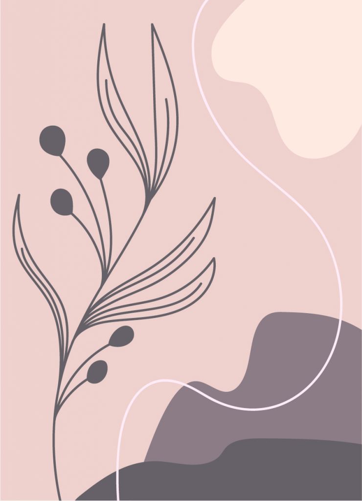 Paarse plant illustratie