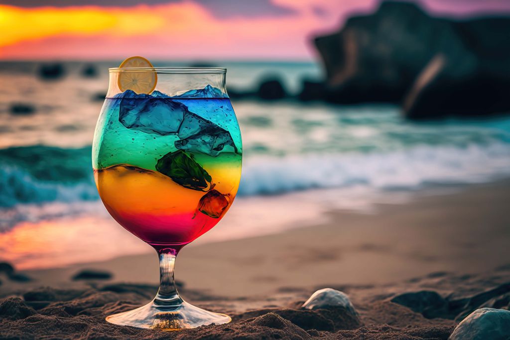 Gekleurde cocktail