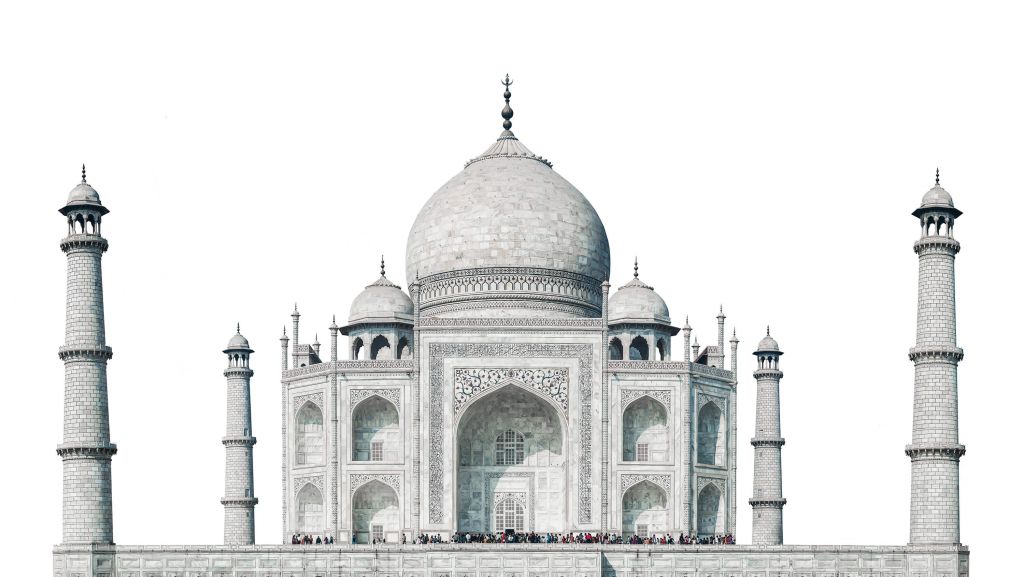 Taj Mahal in zwart-wit