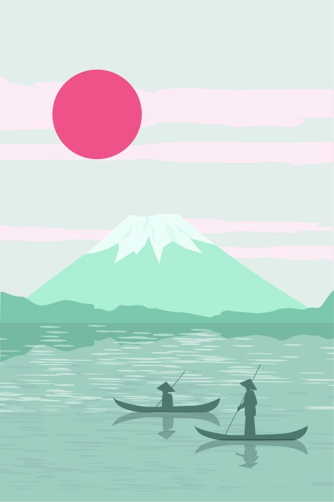 Illustratie van de Fuji berg