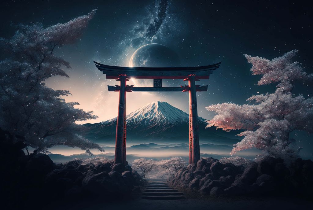 Fuji berg illustratie