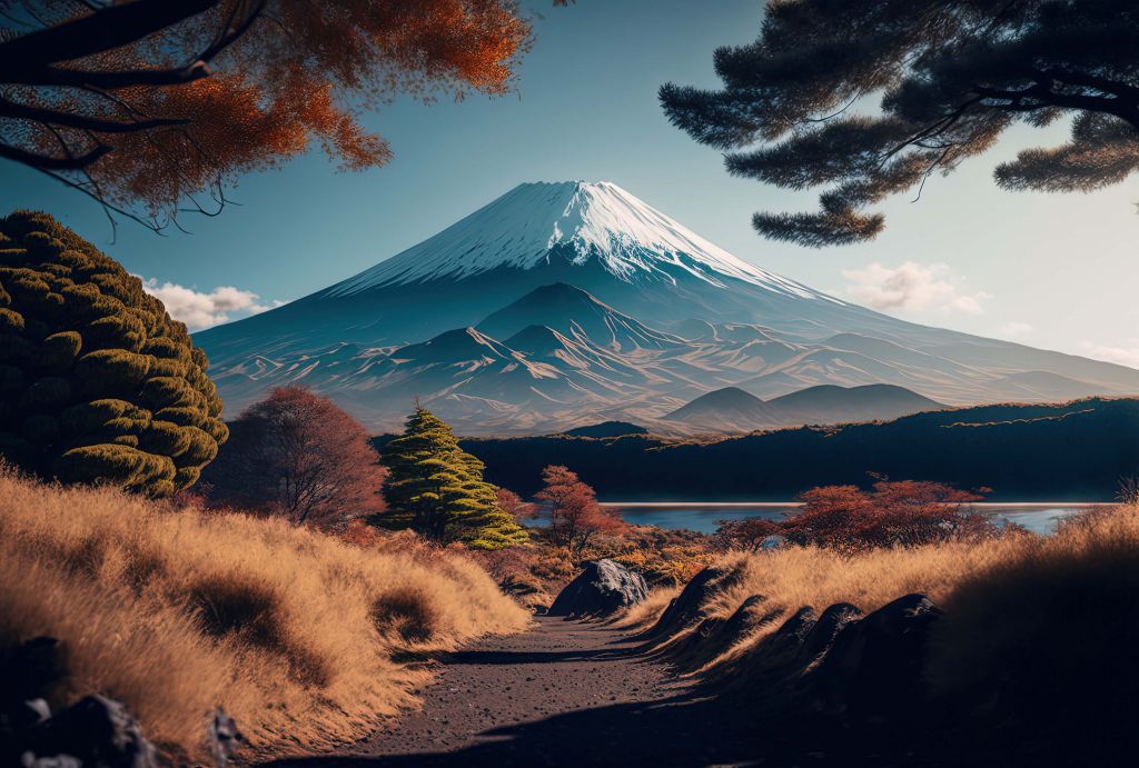 Fuji berg uitzicht