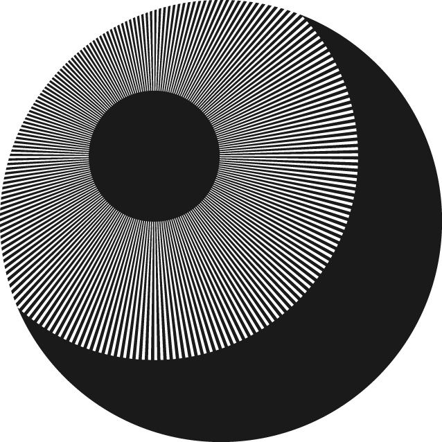 Cirkel tekening met lijnen