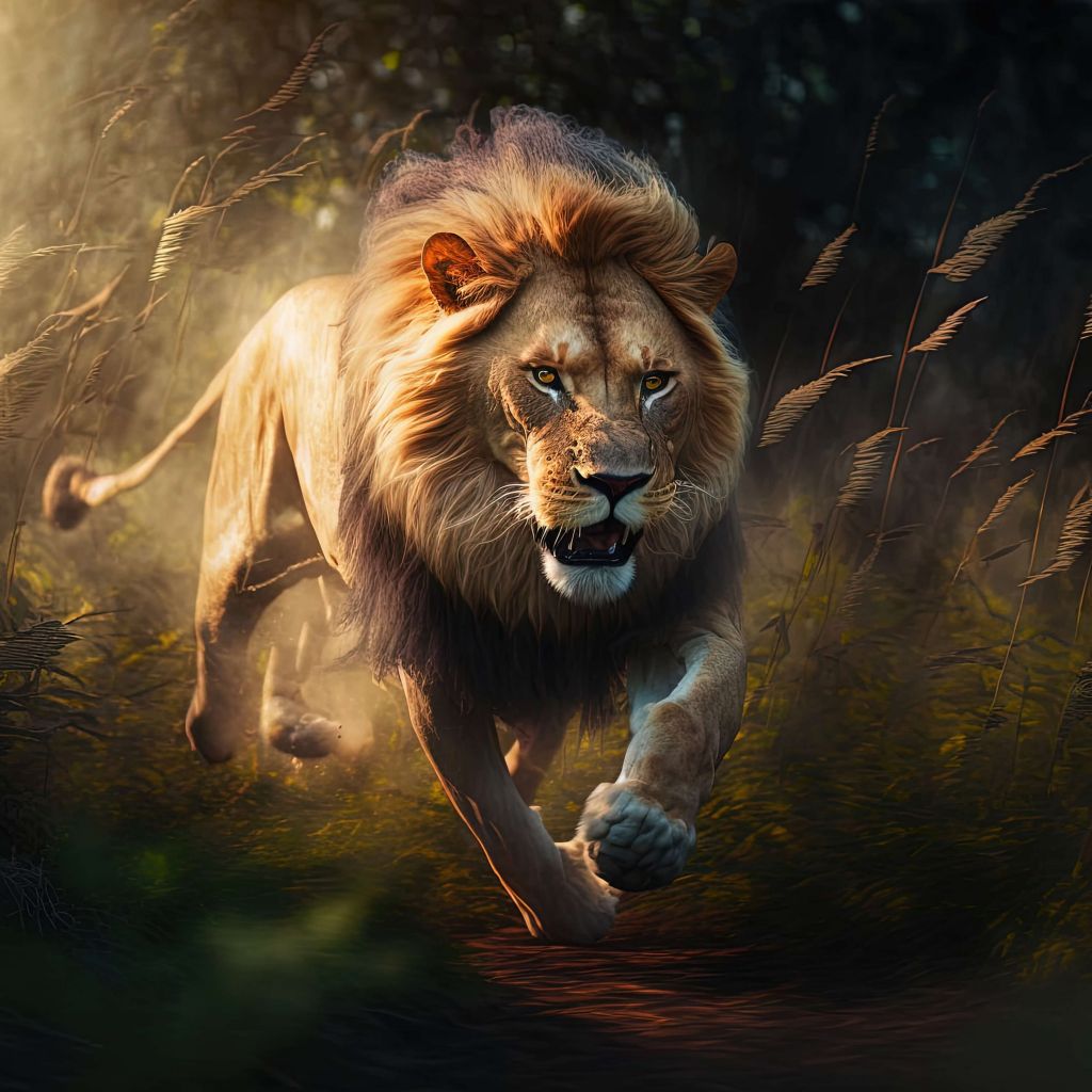 Rennende leeuw