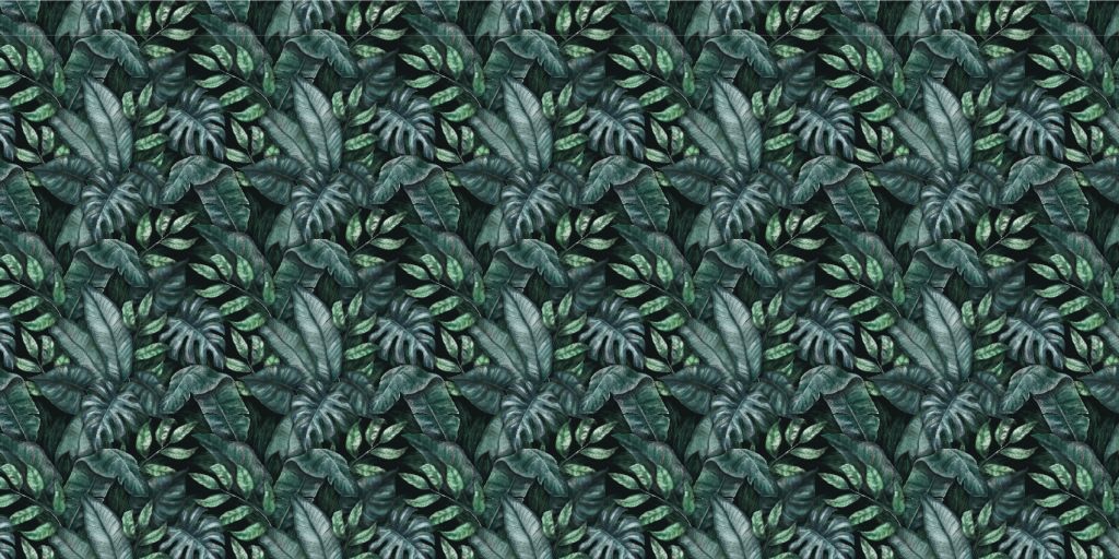 Botanisch patroon met palmbladeren