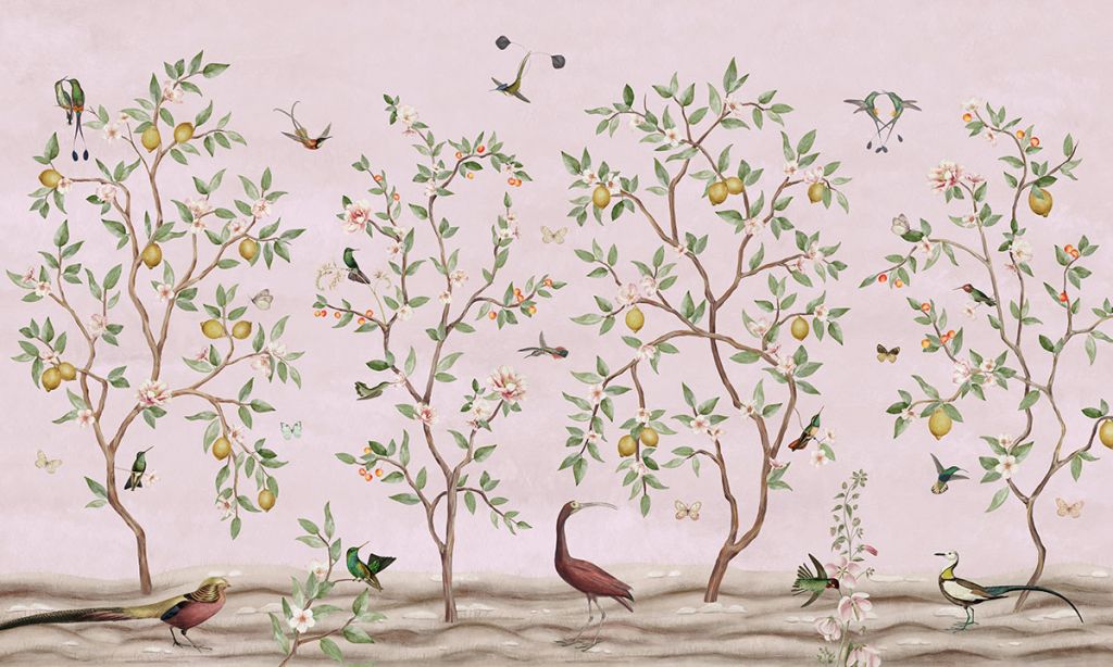 Lemon Tree Chinoiserie - Pink