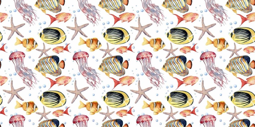 Onderwater Parade Aquarel