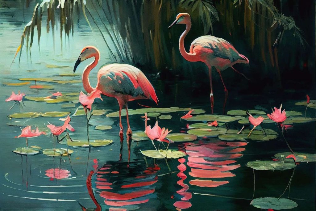 Waterlelie Flamingo Oase