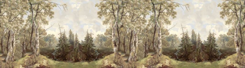 Forest Landscape Color Panorama