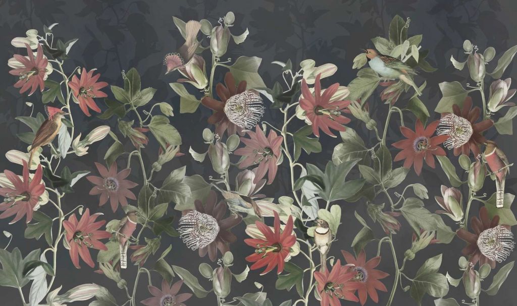 Seven Birds in Enchanted Foliage - Twilight Serenade