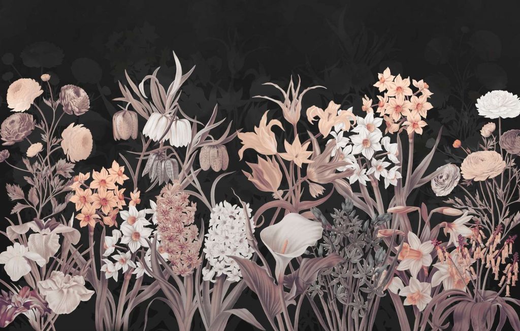 Spring Flowers - Vintage Sepia