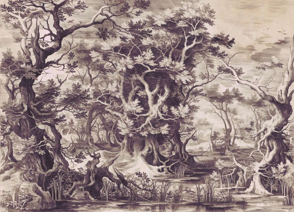 Mystical Forest in Sepia