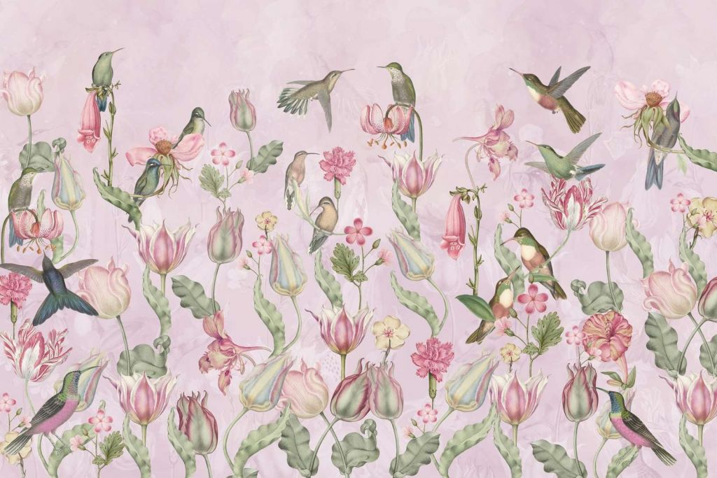 Spring Hummingbird Symphony - Blossom Rose
