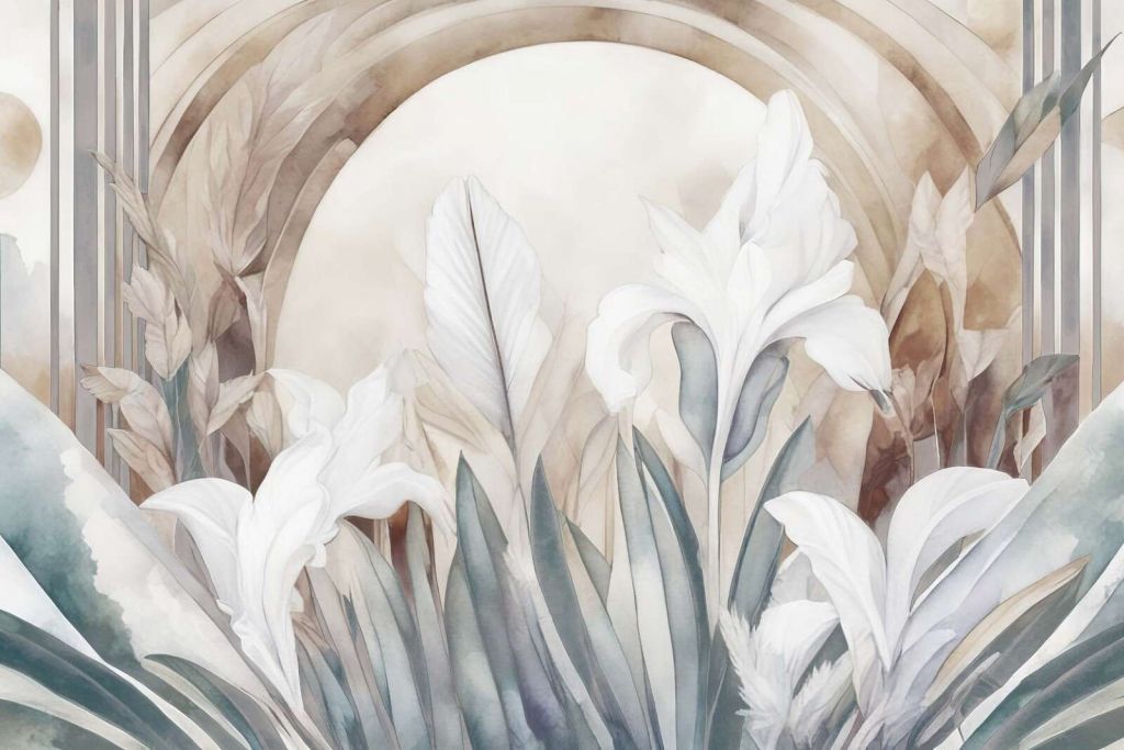 Irises at Sunrise Grey