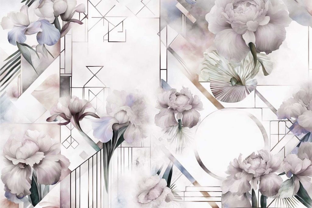 Watercolor Geometry Beige