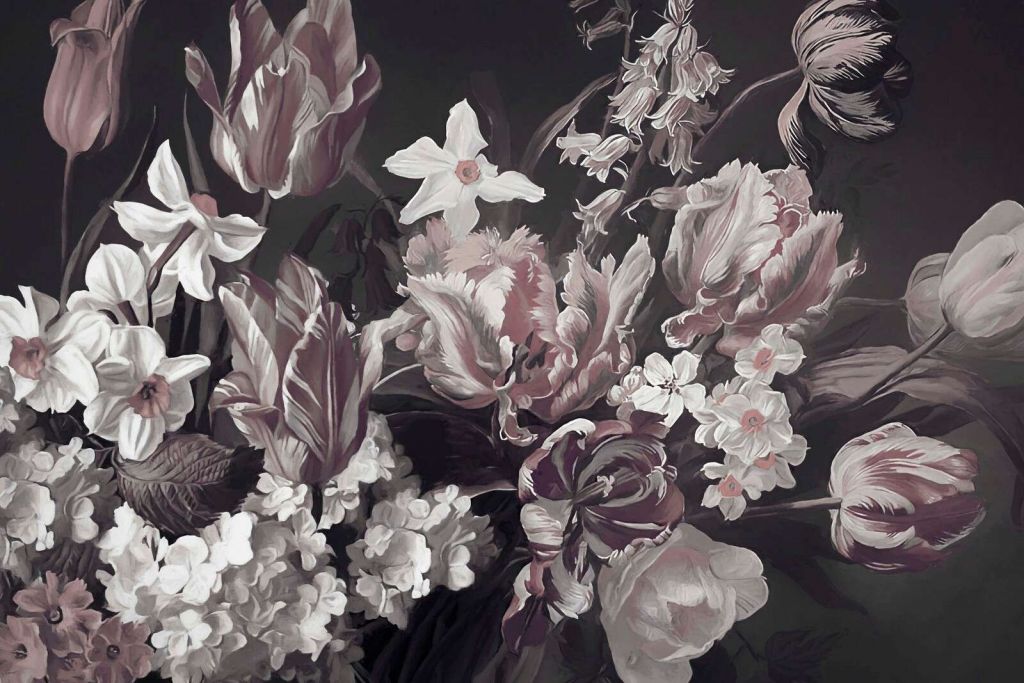 Bouquet with pions Pink