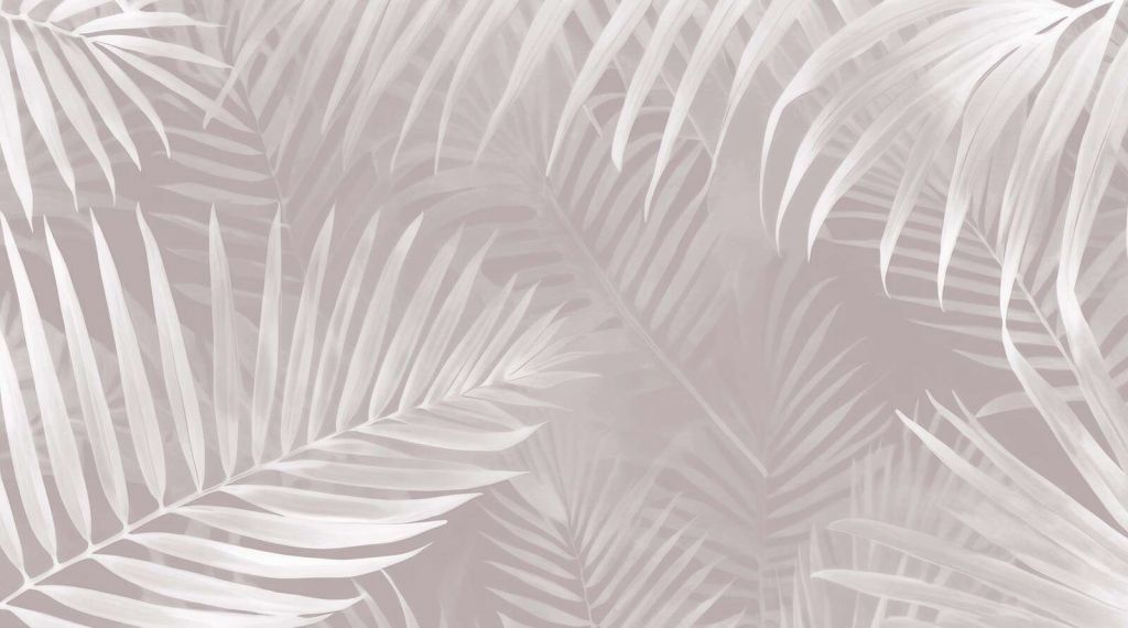 Foggy palm leaves Pink