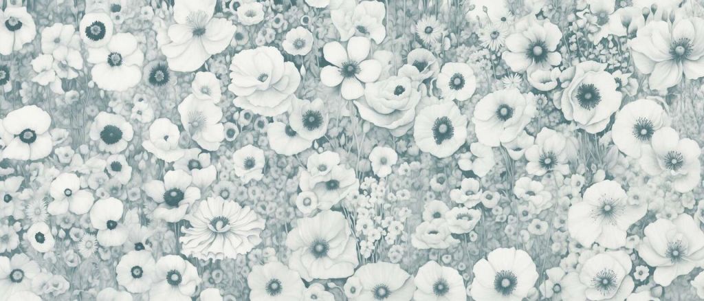 Poppy Tale Monochrome Ocean