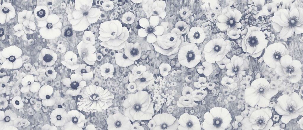 Poppy Tale Monochrome Bue