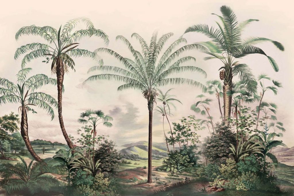 Romantic Tropics Dark Green