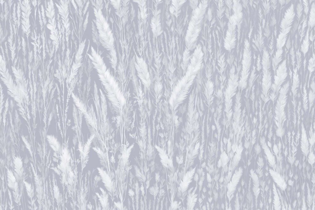 Wall of field grasses - blue