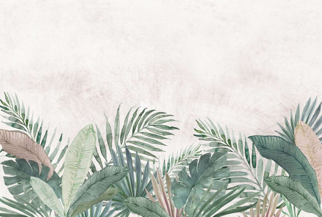 Tropisch bladerdek in aquarel