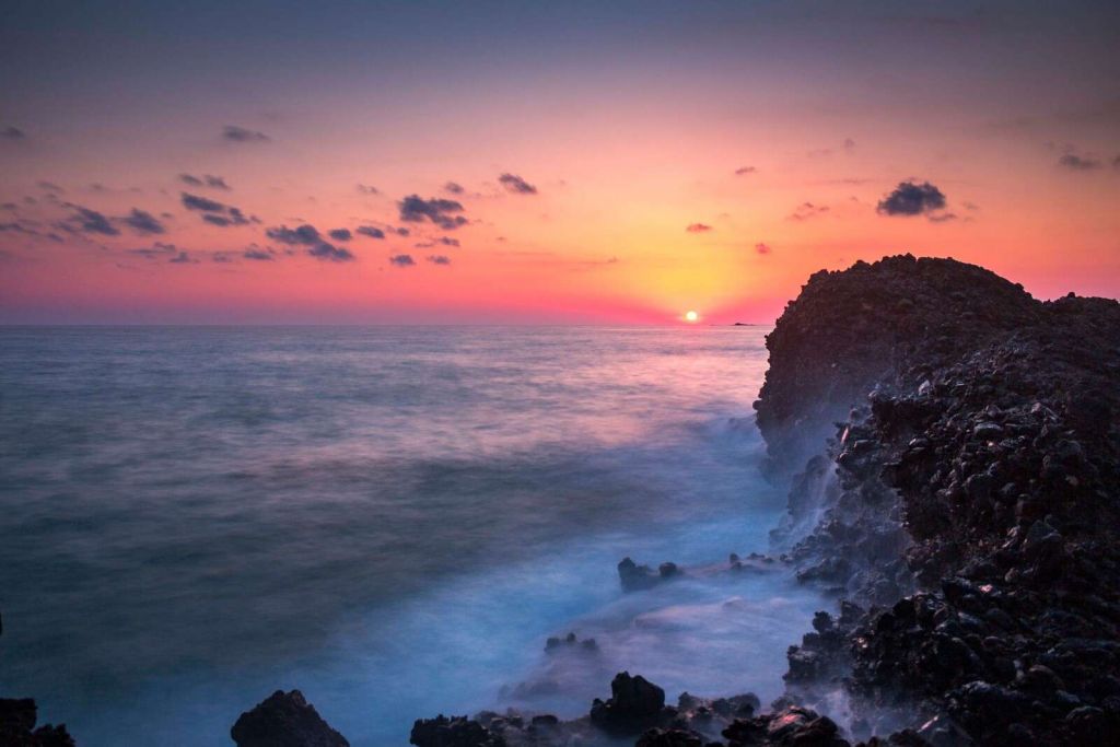 Lavakust in avondlicht