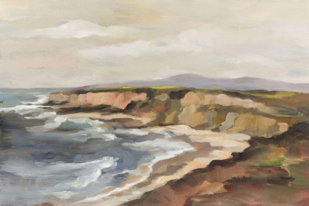 Zuidelijke kliffen aan schuimende zee