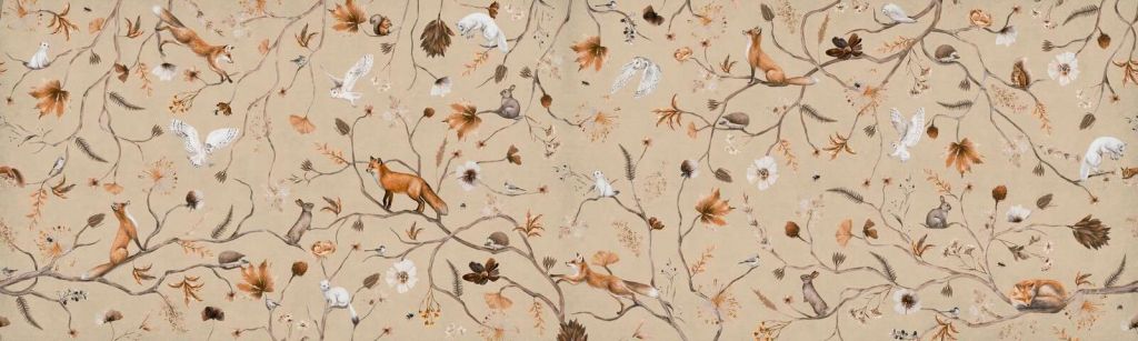 Playful Forest - Beige - Panorama