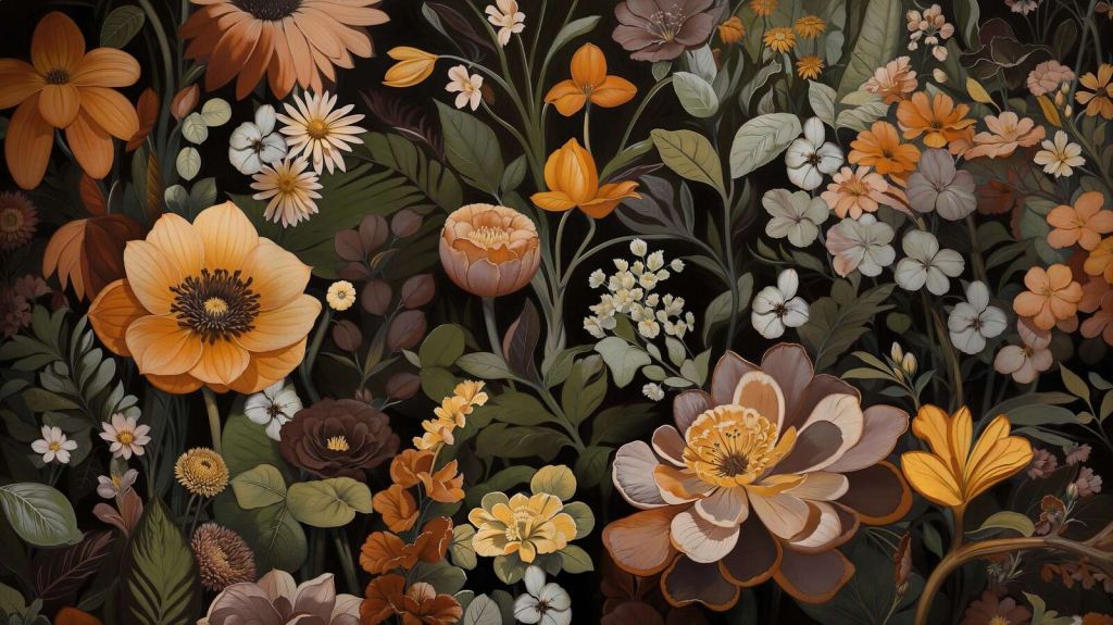 Warme botanische bloemenpracht