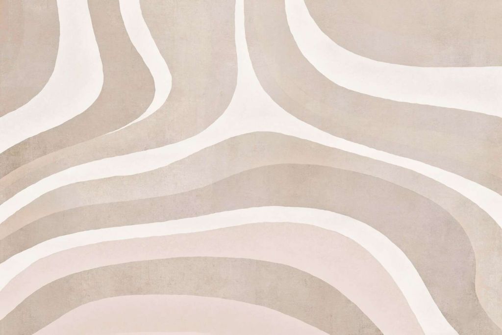 Retro Boho Shapes And Forms Sandy Beige